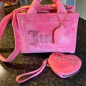 Pink Lemonade Viral Juicy Bag with heart coin purse